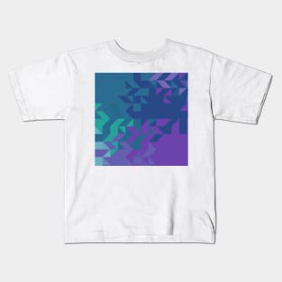 Purple Cubist Pattern Kids T-Shirt